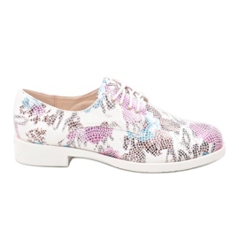 Classic white jazz shoes with flowers ZQ629-3