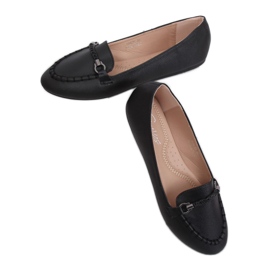 Black women's loafers A8636 Black