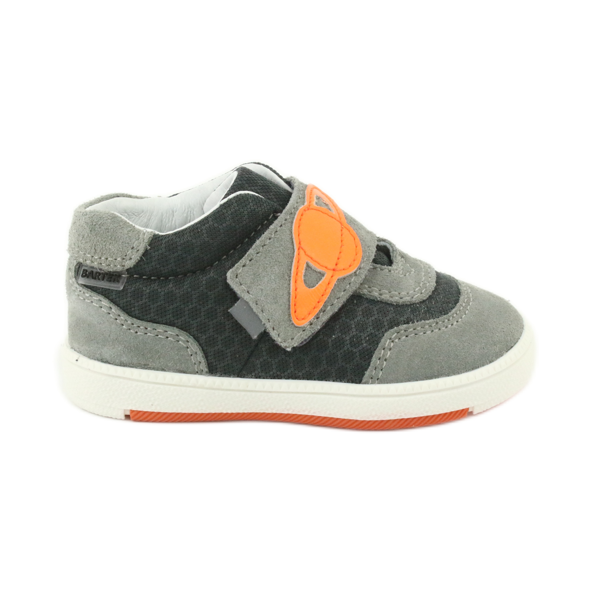 orange and grey sneakers