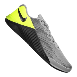 ladrón Montgomery unos pocos Nike Metcon 5 M AQ1189-017 shoe black multicolored grey yellow - KeeShoes
