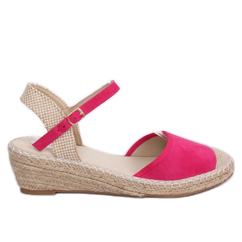 Espadrilles on fuchsia wedges LLI-3M85 Fuchsia pink