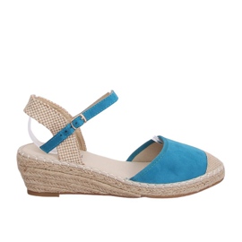 Blue Espadrilles on wedges LLI-3M85 L.BLUE Blue Espadrilles on wedges LLI-3M85 L.BLUE