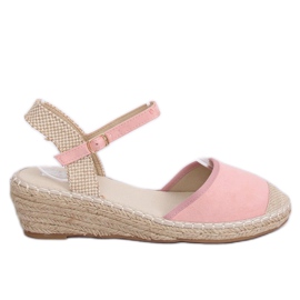 Pink Espadrilles on wedges pink LLI-3M85 Pink