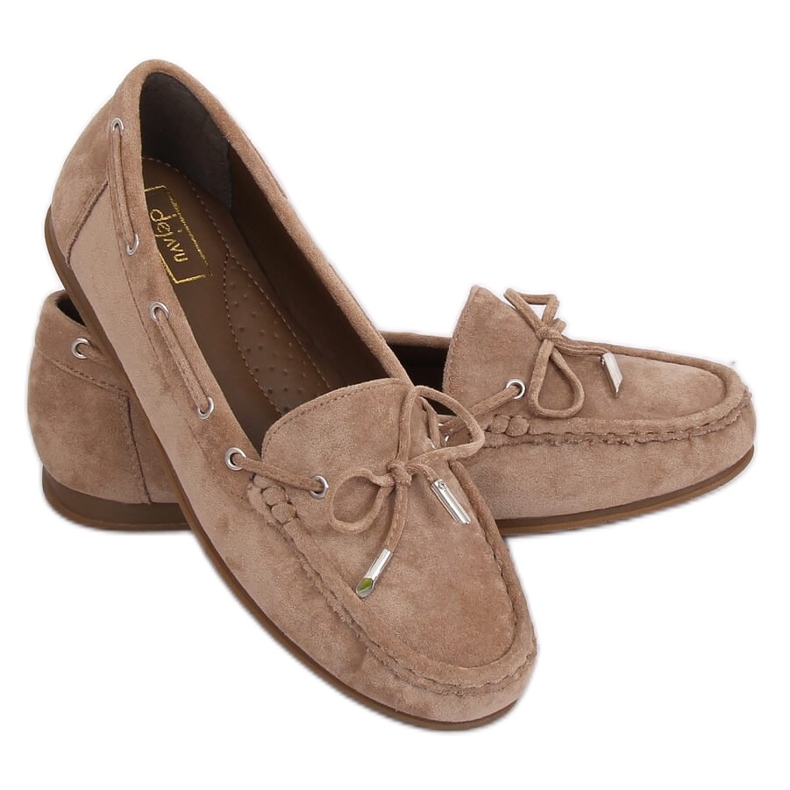Women's loafers dark beige RND / AW20 / 017 Taupe brown