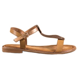 Small Swan Classic Sandals With Eco Leather brown