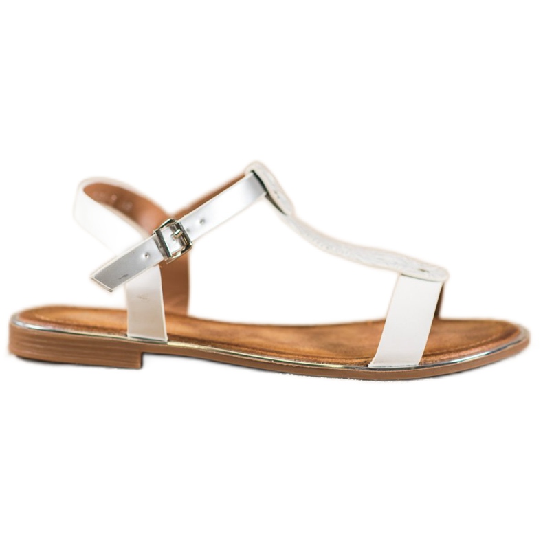Small Swan Classic Sandals With Eco Leather white Small Swan Classic Sandals With Eco Leather white
