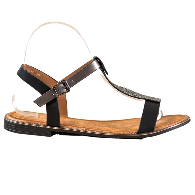 Small Swan Classic Sandals With Eco Leather black