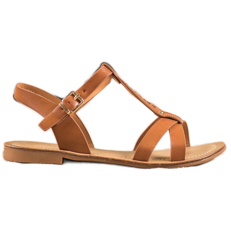 Small Swan Elegant brown sandals