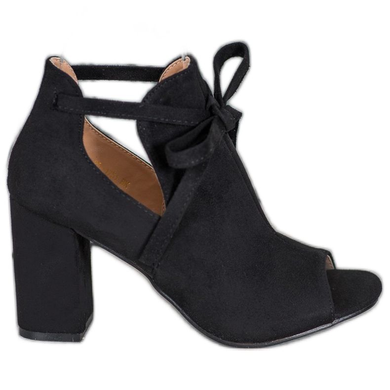 Tied Open Toe VINCEZA boots black