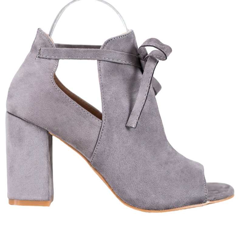 Tied Open Toe VINCEZA boots grey