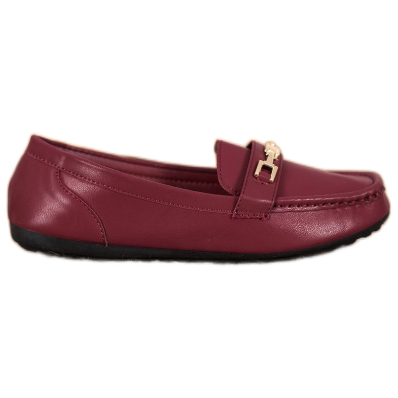 Fama Elegant burgundy loafers red multicolored