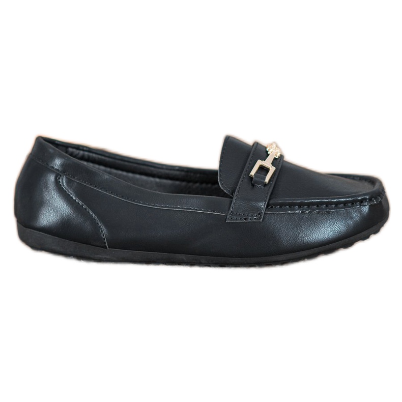 Fama Elegant Black Moccasins