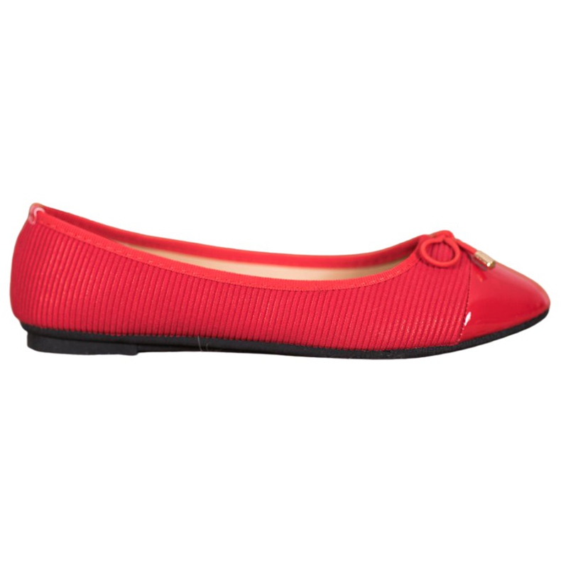 Fama Pinstripe ballerina red