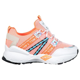 Bona Love Mesh Sneakers white orange
