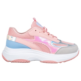 Bona Pink Sneakers With Mesh blue grey