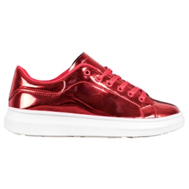 Bona Shiny Shoes On The Platform red Bona Shiny Shoes On The Platform red