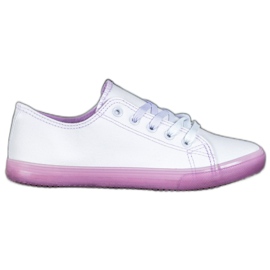 SHELOVET Sneakers With Purple Sole white
