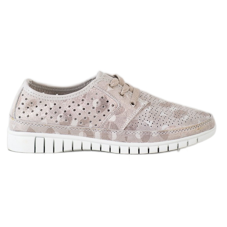 Kylie Leather Brogues On The Platform multicolored grey
