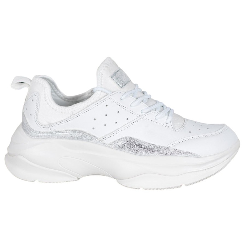 Kylie Comfortable Sneakers On The Platform white grey