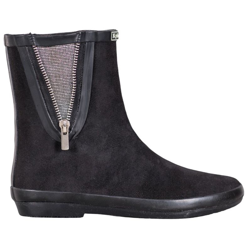 Kylie Suede galoshes with a zipper black