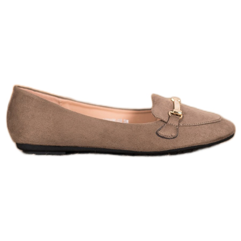 SHELOVET Suede In Ballerinas brown
