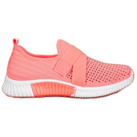 SHELOVET Pink Slipons With Crystals multicolored