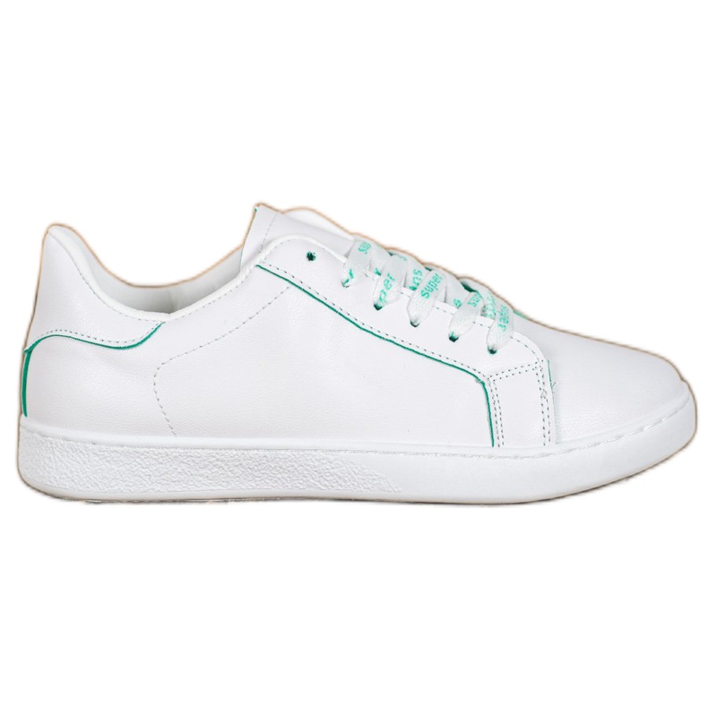 SHELOVET Super sports shoes white green