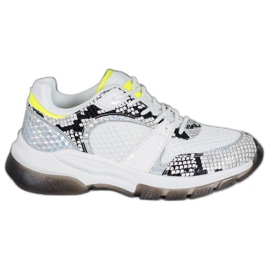 Kylie Comfortable Snake Print Sneakers white multicolored Kylie Comfortable Snake Print Sneakers white multicolored