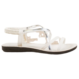 VINCEZA Slip-On Sandals white