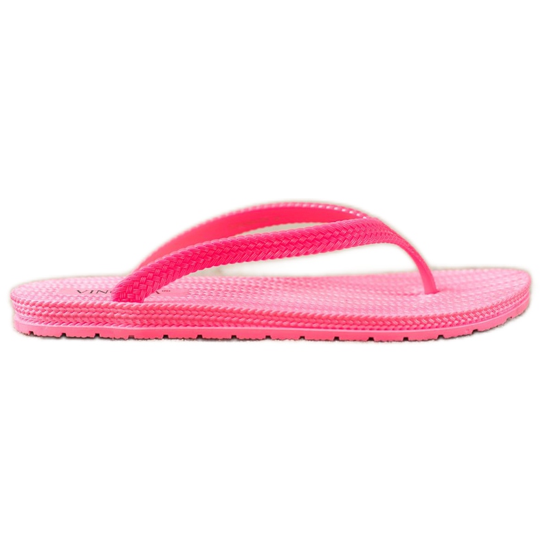 Braided VINCEZA flip-flops pink