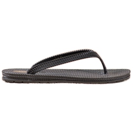 Braided VINCEZA flip-flops black