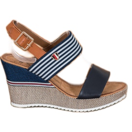 Goodin Wedge Sandals blue Goodin Wedge Sandals blue