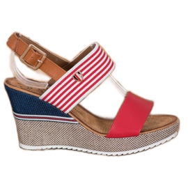 Goodin Wedge Sandals red Goodin Wedge Sandals red