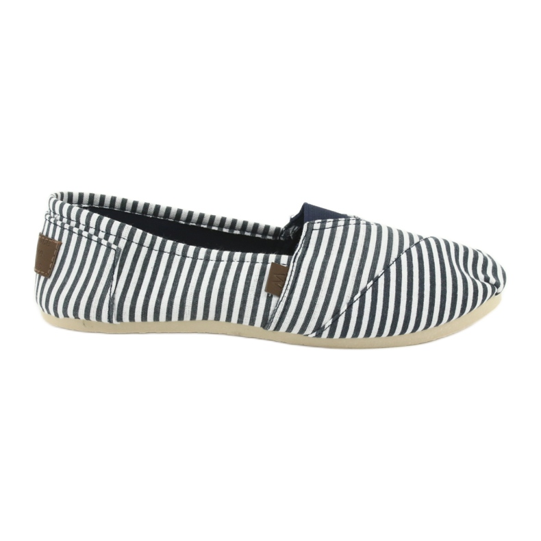 Wishot Comfortable, fashionable striped sneaker 32-065, white and blue