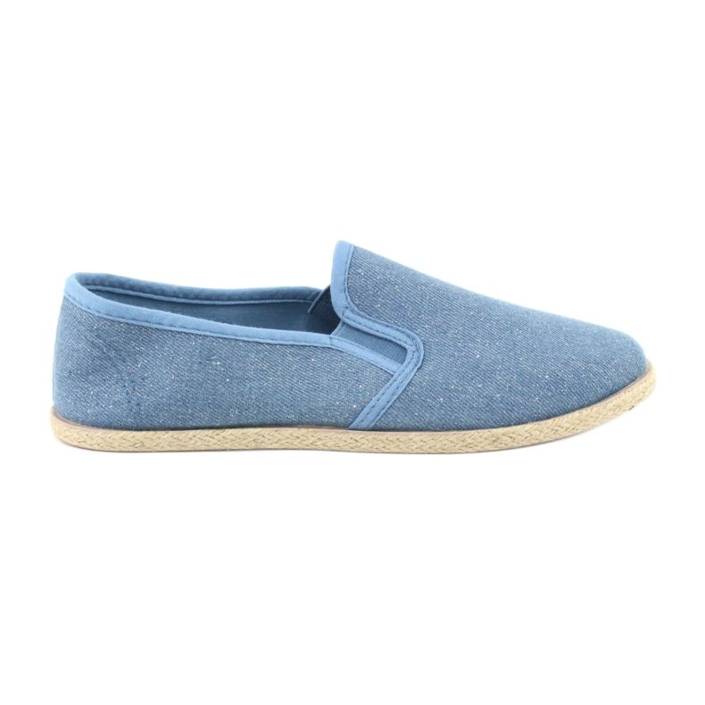 Wishot Women's espadrilles with glitter 32-187 blue Wishot Women's espadrilles with glitter 32-187 blue