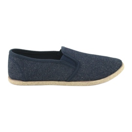 Wishot Women's espadrilles with glitter 32-187 navy blue Wishot Women's espadrilles with glitter 32-187 navy blue