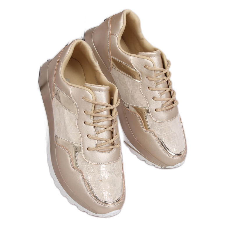 Women's gold sports shoes 2019-447 Gold golden