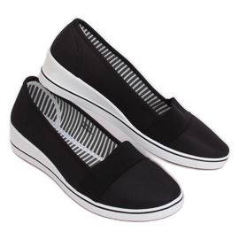 Black wedge ballerinas S81B001 Black