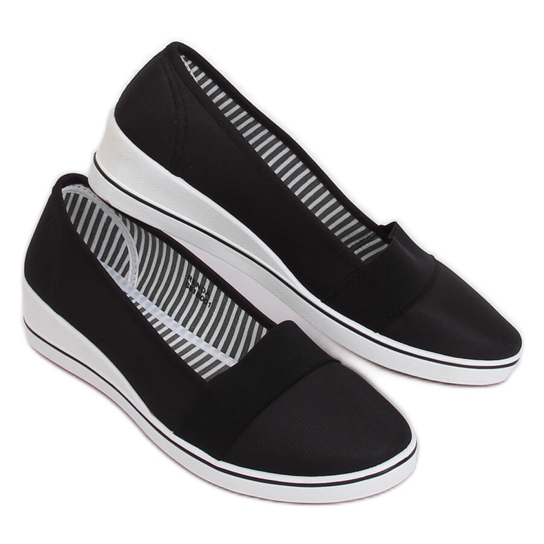 Black wedge ballerinas S81B001 Black
