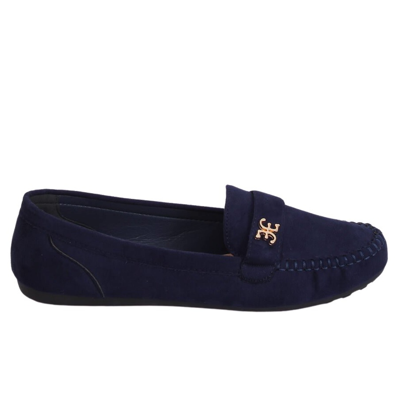 Women's navy blue loafers B2020 DK.BLUE