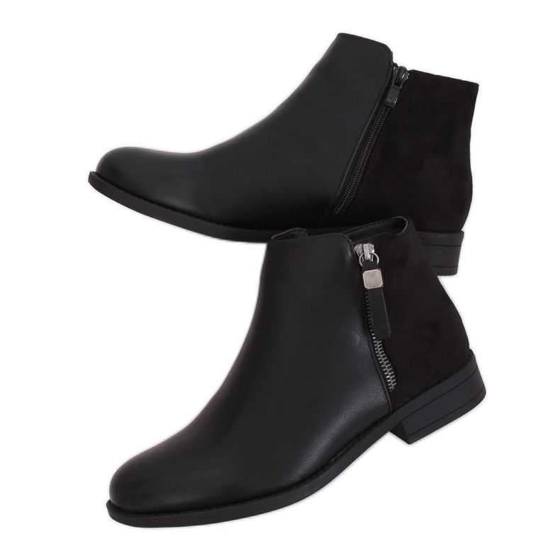 Black Chelsea boots for women B0-350 Black Ii Quality