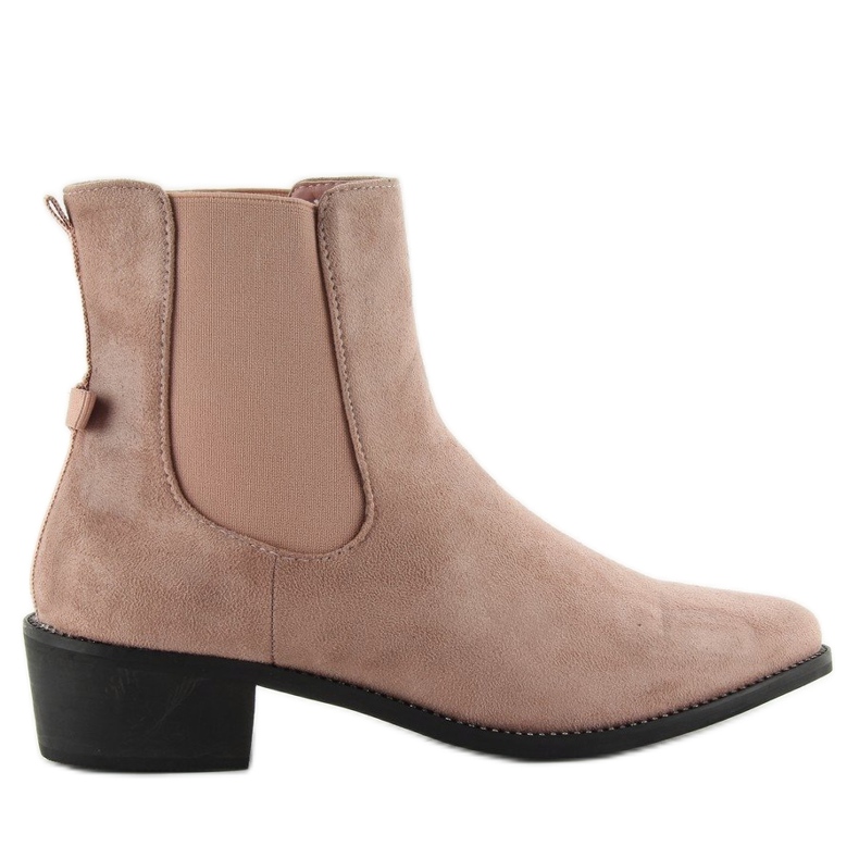 Slender Chelsea boots with a pink bow M270 Pink II Quality