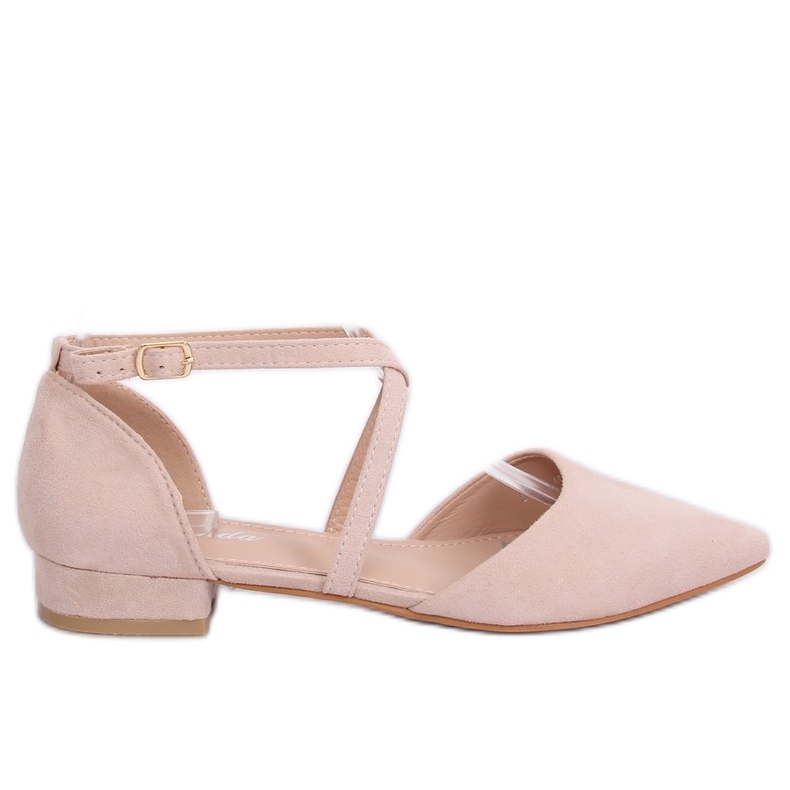 S-880 Beige cut out ballerinas