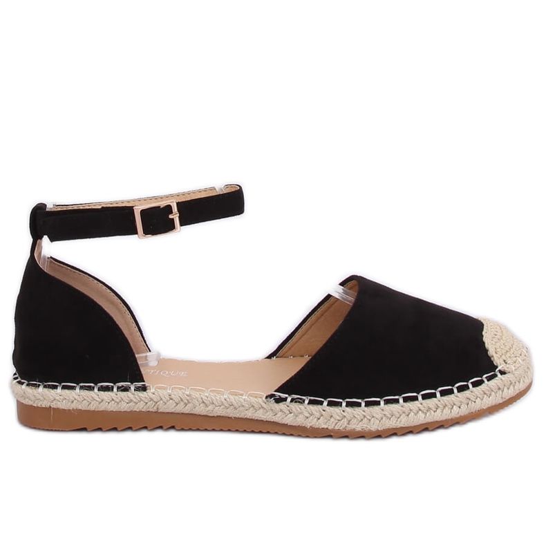 Black women's espadrilles YSD810 Black