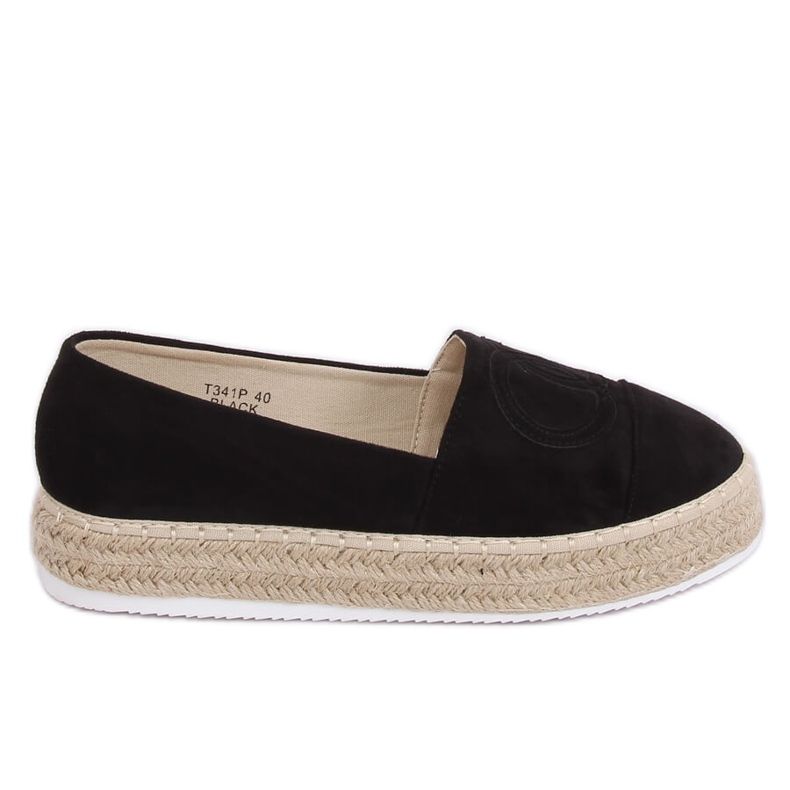 Black women's espadrilles T341P Black Black women's espadrilles T341P Black