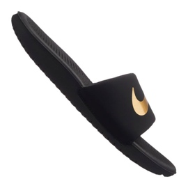 nike kawa slide black gold