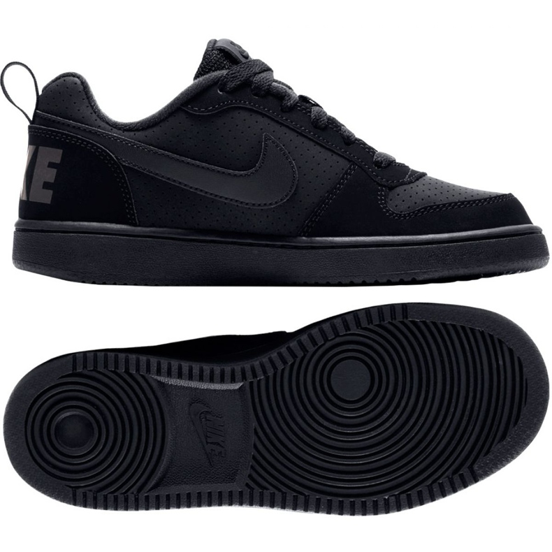 Nike Court Borough Low Gs 839985 001 black