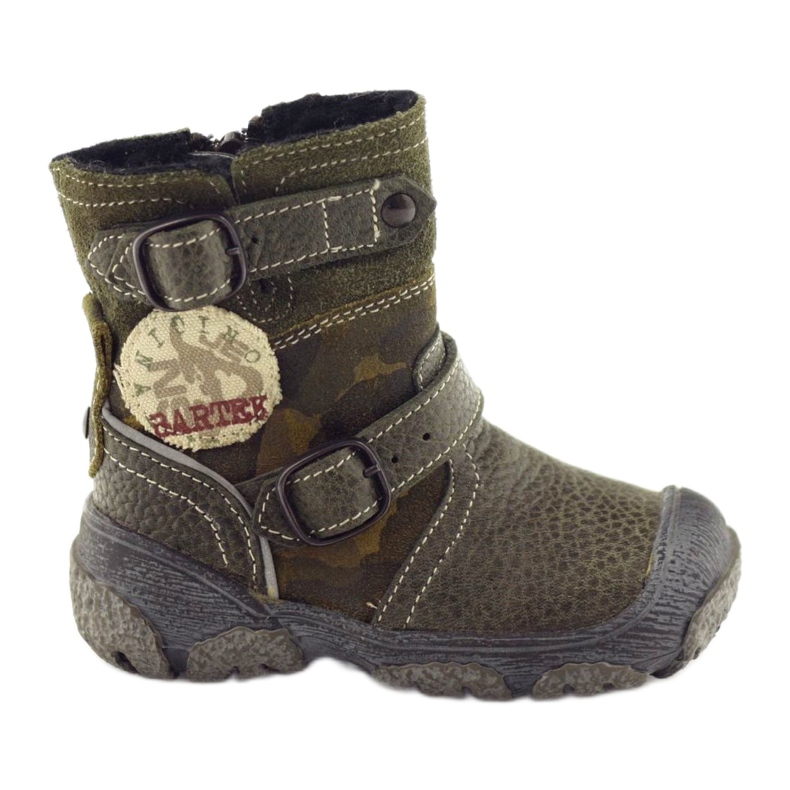 Leather children's boots 91543 Green Bartek Leather children's boots 91543 Green Bartek