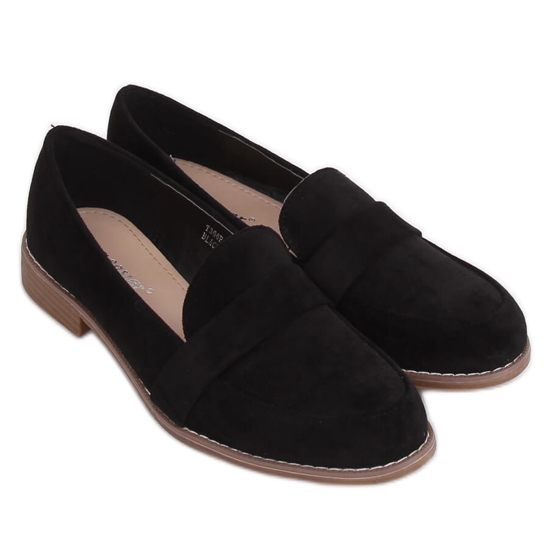 Black women's loafers T366P Black