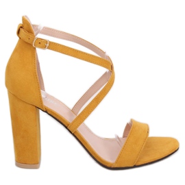 Sandals on the post honey GG-88P Yellow
